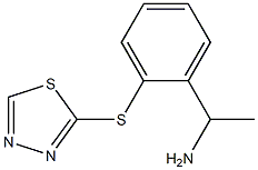 1-[2-(1,3,4-thiadiazol-2-ylsulfanyl)phenyl]ethan-1-amine 化学構造式