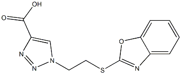 1-[2-(1,3-benzoxazol-2-ylsulfanyl)ethyl]-1H-1,2,3-triazole-4-carboxylic acid,,结构式