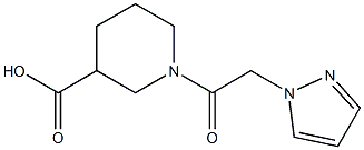 1-[2-(1H-pyrazol-1-yl)acetyl]piperidine-3-carboxylic acid,,结构式