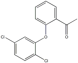 1-[2-(2,5-dichlorophenoxy)phenyl]ethan-1-one,,结构式