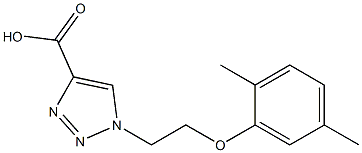 1-[2-(2,5-dimethylphenoxy)ethyl]-1H-1,2,3-triazole-4-carboxylic acid Struktur