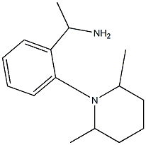 1-[2-(2,6-dimethylpiperidin-1-yl)phenyl]ethan-1-amine,,结构式