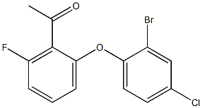 1-[2-(2-bromo-4-chlorophenoxy)-6-fluorophenyl]ethan-1-one,,结构式
