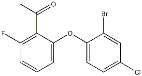 1-[2-(2-bromo-4-chlorophenoxy)-6-fluorophenyl]ethan-1-one Structure