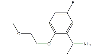 1-[2-(2-ethoxyethoxy)-5-fluorophenyl]ethan-1-amine 化学構造式