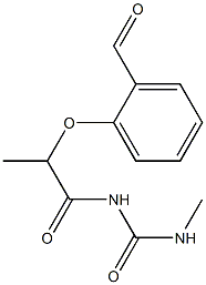 1-[2-(2-formylphenoxy)propanoyl]-3-methylurea Struktur