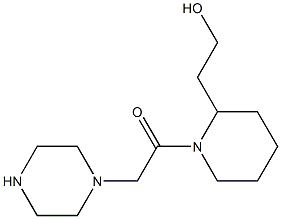1-[2-(2-hydroxyethyl)piperidin-1-yl]-2-(piperazin-1-yl)ethan-1-one,,结构式