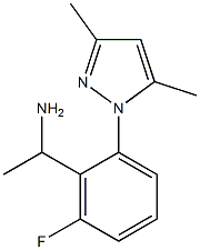 1-[2-(3,5-dimethyl-1H-pyrazol-1-yl)-6-fluorophenyl]ethan-1-amine Struktur