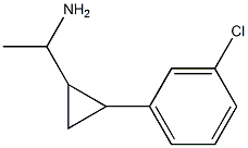 1-[2-(3-chlorophenyl)cyclopropyl]ethan-1-amine 结构式