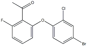 1-[2-(4-bromo-2-chlorophenoxy)-6-fluorophenyl]ethan-1-one Structure