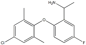 1-[2-(4-chloro-2,6-dimethylphenoxy)-5-fluorophenyl]ethan-1-amine,,结构式