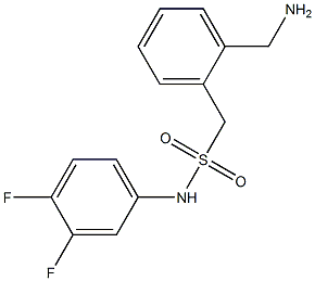 1-[2-(aminomethyl)phenyl]-N-(3,4-difluorophenyl)methanesulfonamide,,结构式