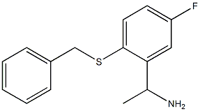 1-[2-(benzylsulfanyl)-5-fluorophenyl]ethan-1-amine Structure