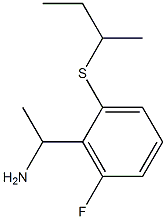 1-[2-(butan-2-ylsulfanyl)-6-fluorophenyl]ethan-1-amine,,结构式