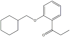 1-[2-(cyclohexylmethoxy)phenyl]propan-1-one Struktur