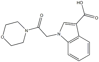 1-[2-(morpholin-4-yl)-2-oxoethyl]-1H-indole-3-carboxylic acid 结构式