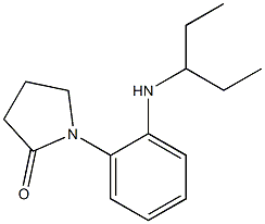 1-[2-(pentan-3-ylamino)phenyl]pyrrolidin-2-one,,结构式