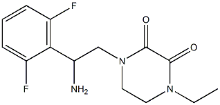 1-[2-amino-2-(2,6-difluorophenyl)ethyl]-4-ethylpiperazine-2,3-dione,,结构式