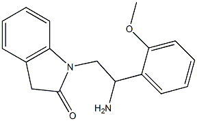 1-[2-amino-2-(2-methoxyphenyl)ethyl]-2,3-dihydro-1H-indol-2-one Struktur