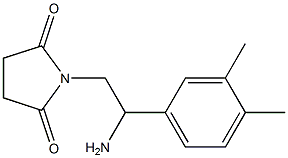 1-[2-amino-2-(3,4-dimethylphenyl)ethyl]pyrrolidine-2,5-dione 化学構造式