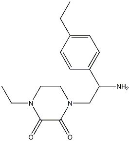 1-[2-amino-2-(4-ethylphenyl)ethyl]-4-ethylpiperazine-2,3-dione Structure