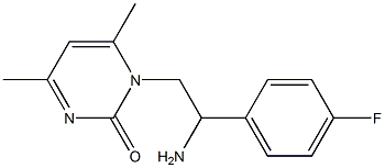 1-[2-amino-2-(4-fluorophenyl)ethyl]-4,6-dimethylpyrimidin-2(1H)-one Structure