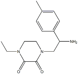 1-[2-amino-2-(4-methylphenyl)ethyl]-4-ethylpiperazine-2,3-dione Structure