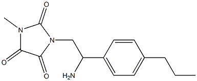 1-[2-amino-2-(4-propylphenyl)ethyl]-3-methylimidazolidine-2,4,5-trione 结构式