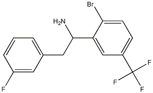 1-[2-bromo-5-(trifluoromethyl)phenyl]-2-(3-fluorophenyl)ethan-1-amine Structure