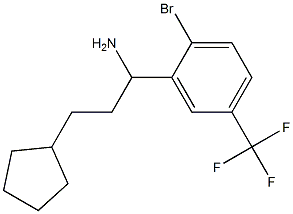 1-[2-bromo-5-(trifluoromethyl)phenyl]-3-cyclopentylpropan-1-amine,,结构式