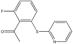 1-[2-fluoro-6-(pyridin-2-ylsulfanyl)phenyl]ethan-1-one Struktur
