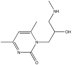 1-[2-hydroxy-3-(methylamino)propyl]-4,6-dimethyl-1,2-dihydropyrimidin-2-one Structure