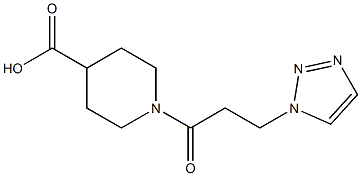 1-[3-(1H-1,2,3-triazol-1-yl)propanoyl]piperidine-4-carboxylic acid 化学構造式