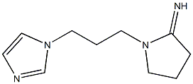 1-[3-(1H-imidazol-1-yl)propyl]pyrrolidin-2-imine 化学構造式