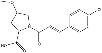 1-[3-(4-chlorophenyl)prop-2-enoyl]-4-methoxypyrrolidine-2-carboxylic acid