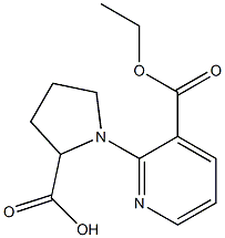 1-[3-(ethoxycarbonyl)pyridin-2-yl]pyrrolidine-2-carboxylic acid 结构式