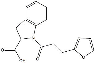1-[3-(furan-2-yl)propanoyl]-2,3-dihydro-1H-indole-2-carboxylic acid Structure