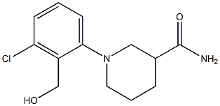 1-[3-chloro-2-(hydroxymethyl)phenyl]piperidine-3-carboxamide Structure