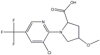 1-[3-chloro-5-(trifluoromethyl)pyridin-2-yl]-4-methoxypyrrolidine-2-carboxylic acid|