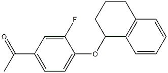 1-[3-fluoro-4-(1,2,3,4-tetrahydronaphthalen-1-yloxy)phenyl]ethan-1-one,,结构式