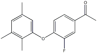 1-[3-fluoro-4-(2,3,5-trimethylphenoxy)phenyl]ethan-1-one 结构式