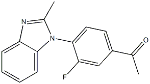 1-[3-fluoro-4-(2-methyl-1H-1,3-benzodiazol-1-yl)phenyl]ethan-1-one Struktur