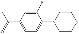 1-[3-fluoro-4-(thiomorpholin-4-yl)phenyl]ethan-1-one Struktur