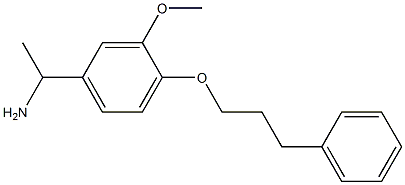 1-[3-methoxy-4-(3-phenylpropoxy)phenyl]ethan-1-amine Struktur
