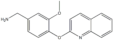 1-[3-methoxy-4-(quinolin-2-yloxy)phenyl]methanamine Struktur