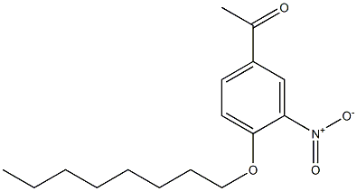 1-[3-nitro-4-(octyloxy)phenyl]ethan-1-one 化学構造式