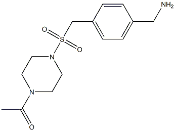 1-[4-({[4-(aminomethyl)phenyl]methane}sulfonyl)piperazin-1-yl]ethan-1-one Structure