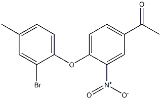  1-[4-(2-bromo-4-methylphenoxy)-3-nitrophenyl]ethan-1-one