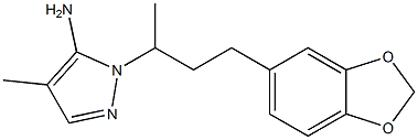 1-[4-(2H-1,3-benzodioxol-5-yl)butan-2-yl]-4-methyl-1H-pyrazol-5-amine 结构式