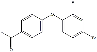 1-[4-(4-bromo-2-fluorophenoxy)phenyl]ethan-1-one,,结构式